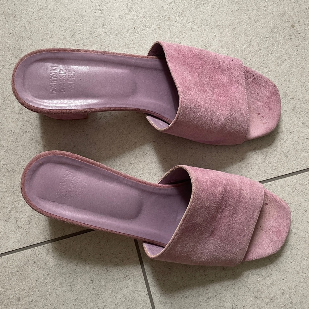 MARYAM NASSIR ZADEH Lavender Suede Sophie Slide